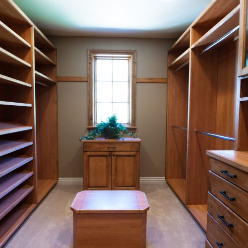 Closet of luxury house.